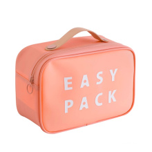 Big Capacity Waterproof TPU Cosmetic Bag With Handle Portable TPU Makeup Bag Travel Organizer Case REACH Standard